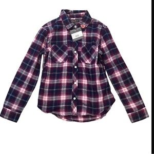 Eddie Bauer girls plaid shirt NWT